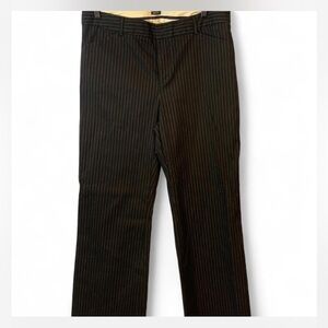 Gap “modern fit flare” vintage black pinstriped trousers size 12A textured 2004